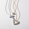 Thumbnail Image 2 of ​​​​​​​​​​​​​​10K Solid Gold 1 CT. T.W. Lab-Created Diamond Heart Outline Necklace - 16" + 2"