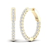 Thumbnail Image 1 of ​​​​​​​​​​​​​​10K Solid Gold 1 CT. T.W. Lab-Grown Diamond Small Inside Out Hoops