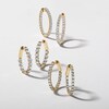Thumbnail Image 2 of ​​​​​​​​​​​​​​10K Solid Gold 2 CT. T.W. Lab-Grown Diamond Small Inside Out Hoops