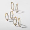 Thumbnail Image 1 of ​​​​​​​​​​​​​​10K Solid Gold 2 CT. T.W. Lab-Created Diamond Small Inside Out Hoops