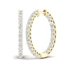 Thumbnail Image 1 of ​​​​​​​​​​​​​​10K Solid Gold 2 CT. T.W. Lab-Created Diamond Medium Inside Out Hoops