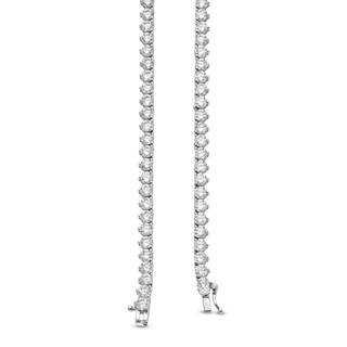 ​​​​​​​Sterling Silver CZ Round Graduated Stone Necklace