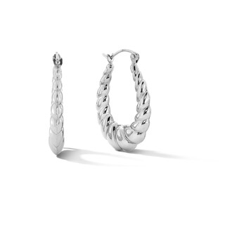 Sterling Silver Twisted Hoops
