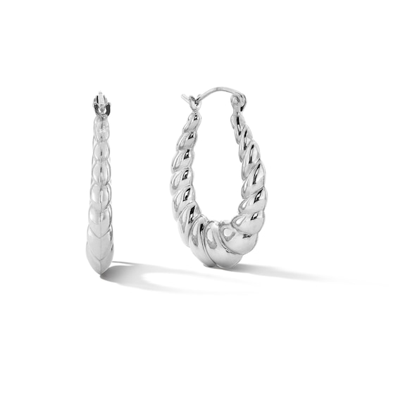 Sterling Silver Twisted Hoops