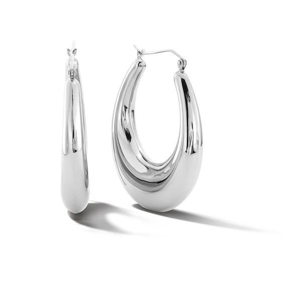 Sterling Silver Sculpted Hoops