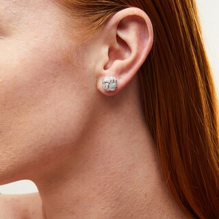 ​​​​​​​Sterling Silver CZ Knot Studs