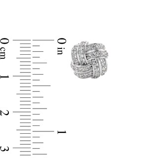 ​​​​​​​Sterling Silver CZ Knot Studs