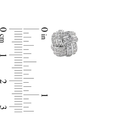 ​​​​​​​Sterling Silver CZ Knot Studs