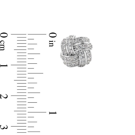 ​​​​​​​Sterling Silver CZ Knot Studs