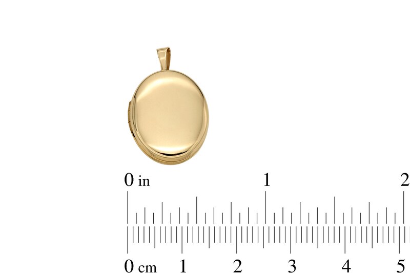 Main Image 4 of 10K Hollow Gold Oval Locket Necklace Charm