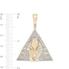 Thumbnail Image 2 of 14K Solid Gold 1/10 CT. T.W. Diamond Pharaoh in Pyramid Necklace Charm