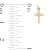 Thumbnail Image 4 of 10K Solid Gold Lab-Grown Diamond Accent Cross Charm