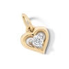 Thumbnail Image 3 of 10K Solid Gold Lab-Grown Diamond Accent Heart Charm