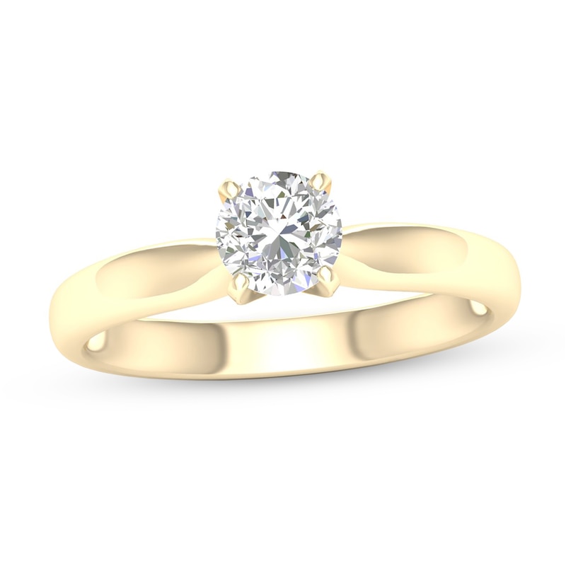 ​​​​​​​​​​​​​​10K Solid Gold 1/2 CT. T.W. Lab-Created Diamond Solitaire Ring