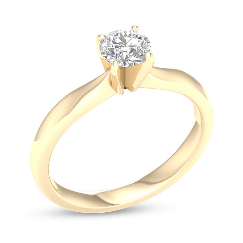 ​​​​​​​​​​​​​​10K Solid Gold 1/2 CT. T.W. Lab-Created Diamond Solitaire Ring