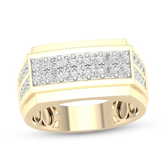ââââââââââââââ10K Solid Gold 1 CT. T.W. Lab-Grown Diamond Double Row Ring