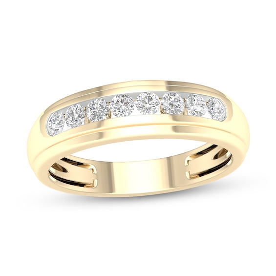 ​​​​​​​​​​​​​​10K Solid Gold 1/2 CT. T.W. Lab-Created Diamond Eight Stone Ring