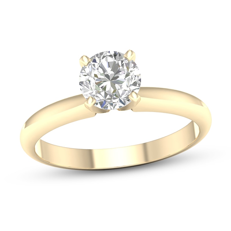Main Image 1 of 10K Gold 3/4 CT. T.W. Lab-Grown Diamond Solitaire Ring