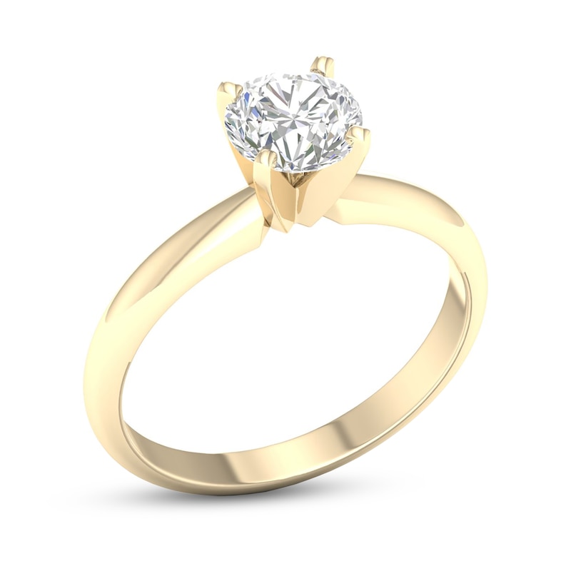 Main Image 2 of 10K Gold 3/4 CT. T.W. Lab-Grown Diamond Solitaire Ring