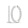 Thumbnail Image 0 of ​​​​​​​​​​​​​​10K Solid White Gold 2 CT. T.W. Lab-Created Diamond Medium Inside Out Hoops