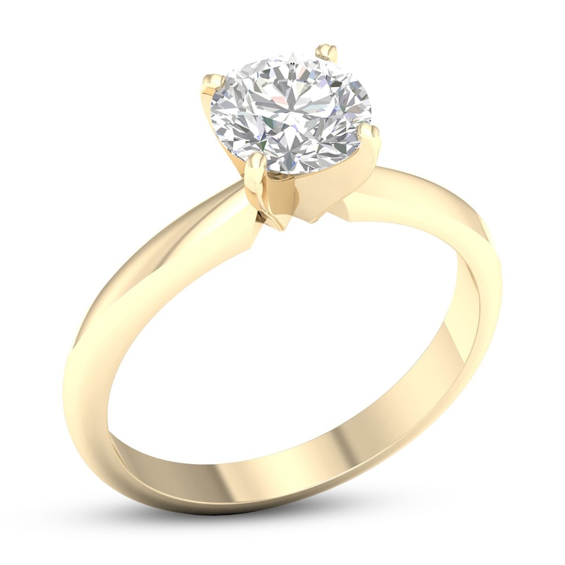 ​​​​​​​​​​​​​​10K Solid Gold 1 1/2 CT. T.W. Lab-Created Diamond Solitaire Ring