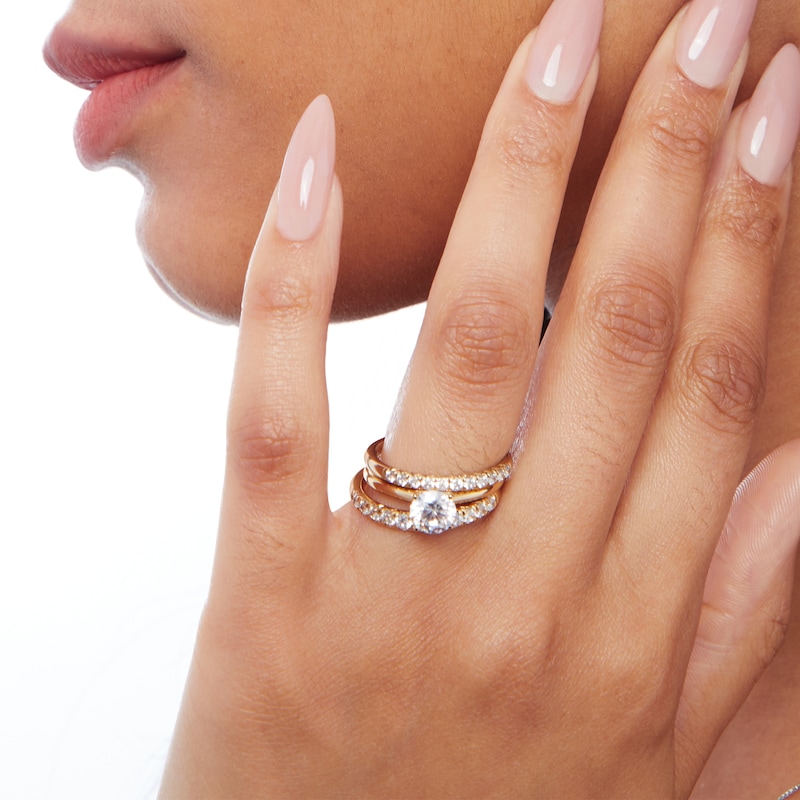 Main Image 2 of 10K Gold 1 CT. T.W. Lab-Grown Diamond Solitaire Ring