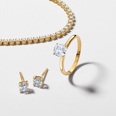 10K Gold 1 CT. T.W. Lab-Grown Diamond Solitaire Ring