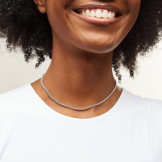 Child's Sterling Silver Curb Chain Made in Italy - 15"