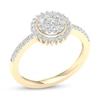 Thumbnail Image 1 of ​​​​​​​​​​​​​​10K Solid Gold 1/2 CT. T.W. Lab-Created Diamond Cluster Round Ring
