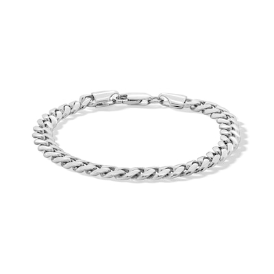 Child's Sterling Silver Diamond-Cut Curb Chain Bracelet Made in Italy - 6"