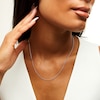 Thumbnail Image 2 of Sterling Silver Diamond Cut Long Curb Chain Made in Italy - 18"