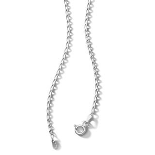 Sterling Silver Diamond Cut Long Curb Chain Made in Italy - 18"