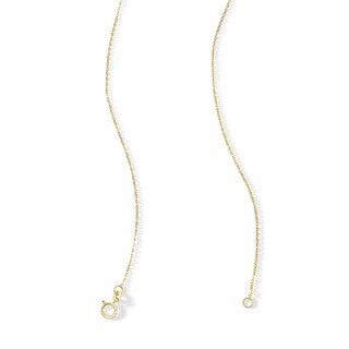 10K Solid Gold Heart Station Chain Made in Italy - 18"