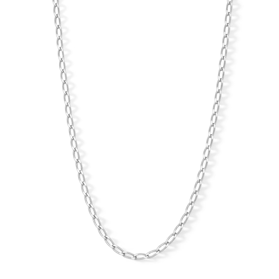 Sterling Silver Open Curb Chain Made in Italy - 18"