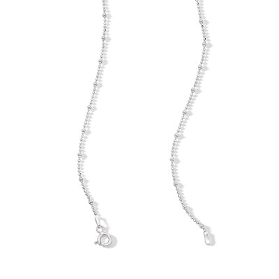 Sterling Silver Diamond-Cut Beaded Saturn Chain Made in Italy - 18"