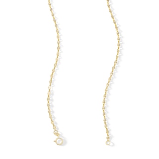 10K Solid Gold Singapore Bar Chain Made in Italy - 18"