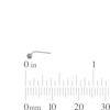 Thumbnail Image 4 of 14K Solid White Gold CZ Three Piece Nose Stud Set - 24G 1/4"