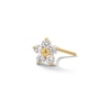 Thumbnail Image 1 of 14K Solid Gold CZ Flower L-Shape Nose Stud - 22G 1/4"