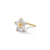 Thumbnail Image 1 of 14K Solid Gold CZ Flower L-Shape Nose Stud - 20G 1/4&quot;
