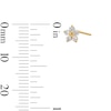 Thumbnail Image 2 of 14K Solid Gold CZ Flower L-Shape Nose Stud - 20G 1/4&quot;