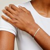 Thumbnail Image 2 of Sterling Silver Herringbone Chain Bracelet Made in Italy - 7.5"