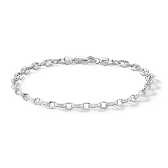 Sterling Silver Mariner Chain Bracelet Made in Italy