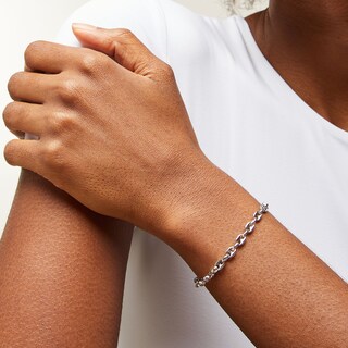 Sterling Silver Mariner Chain Bracelet Made in Italy