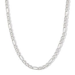Sterling Silver Diamond-Cut Figarucci Chain Made in Italy - 20"