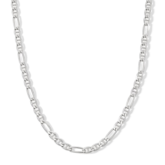 Sterling Silver Diamond-Cut Figarucci Chain Made in Italy - 20"