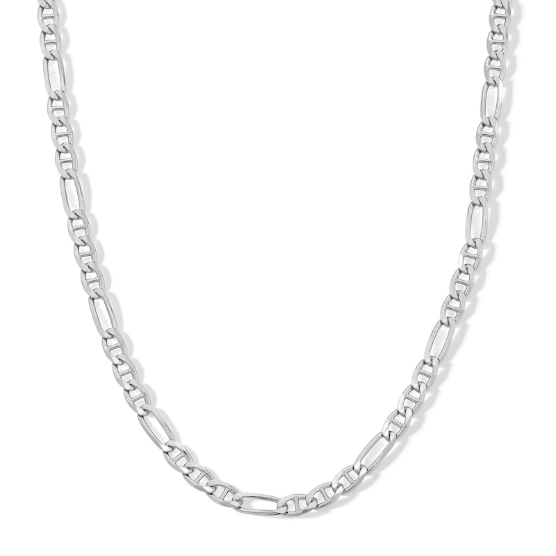 Main Image 1 of Sterling Silver Diamond-Cut Figarucci Chain Made in Italy - 20"