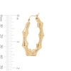 Thumbnail Image 2 of 10K Hollow Gold Bamboo Hoops