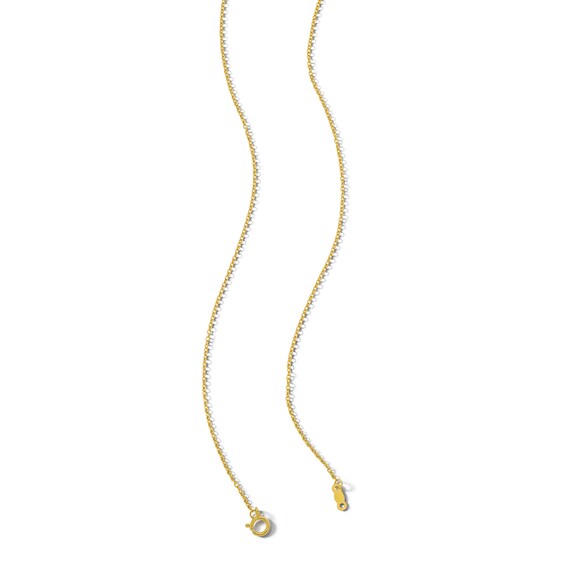 14K Gold Plated 1/10 CT. T.W. Diamond Cross Pendant Necklace