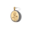 Thumbnail Image 1 of 14K Gold Plated 1/20 CT. T.W. Diamond Poppy Necklace Charm