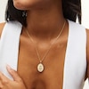 Thumbnail Image 2 of 14K Gold Plated 1/20 CT. T.W. Diamond Poppy Necklace Charm